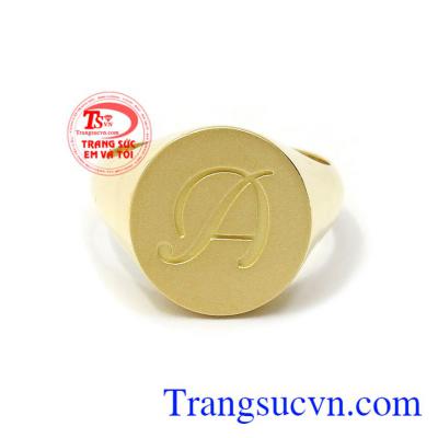 Nhẫn nam chữ A phong cách tôn lên sự lịch lãm, sang trọng, mạnh mẽ và thời trang
