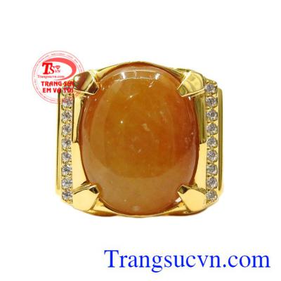 Nhẫn nam vàng Sapphire danh vọng bảo hành 12 tháng. 