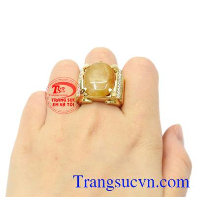Nhẫn nam vàng Sapphire danh vọng