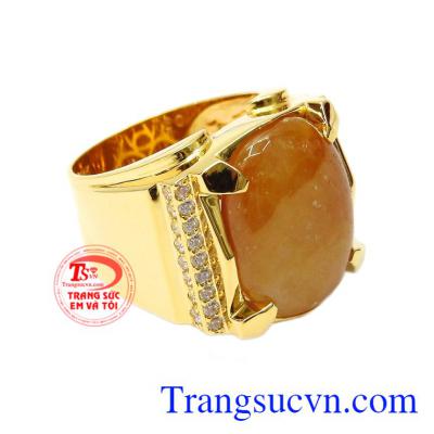 Nhẫn nam vàng Sapphire danh vọng chất lượng.