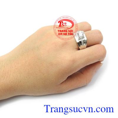 Nhẫn nam vàng trắng phong độ đẳng cấp phái mạnh