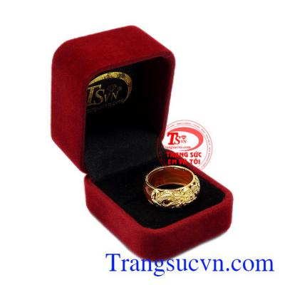 Nhẫn ngọc mã não bọc rồng
