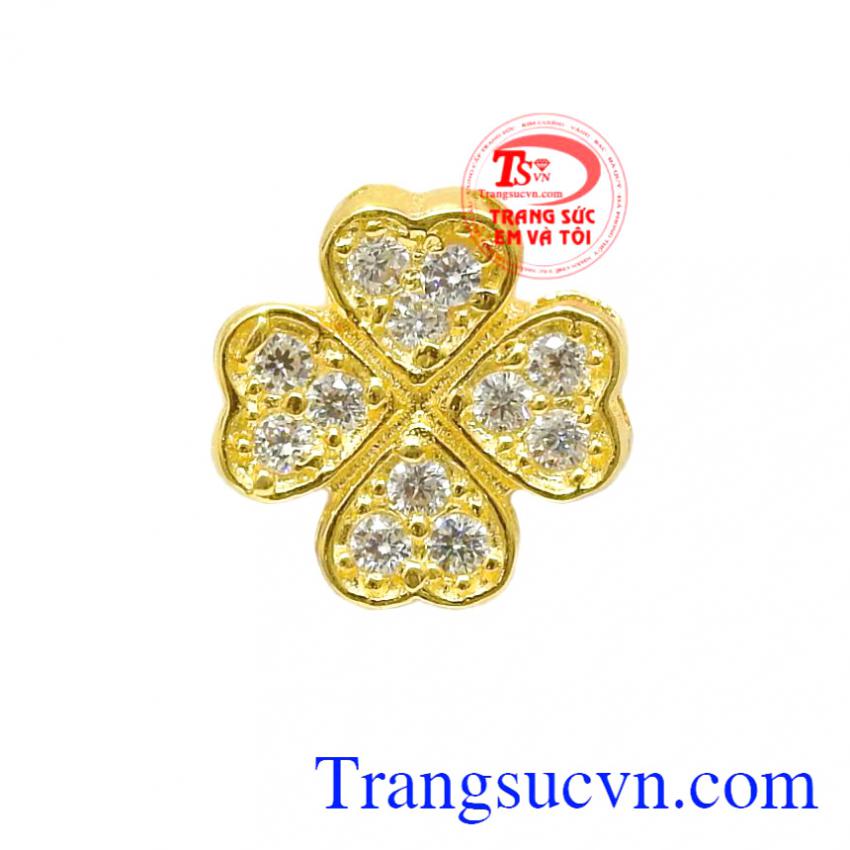 Mặt dây nữ cỏ bốn lá may mắn