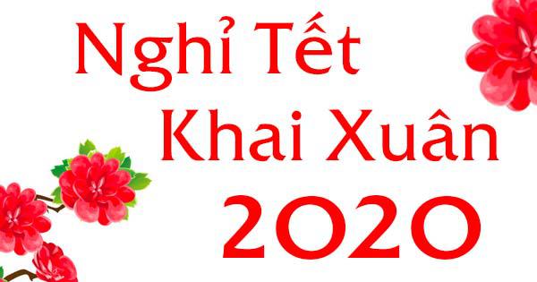 THÔNG BÁO NGHỈ TẾT NGUYÊN ĐÁN 2020