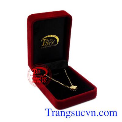 Bộ mặt dây cỏ bốn lá may mắn