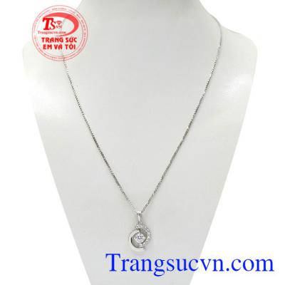 Bộ mặt dây vàng trắng thanh tao