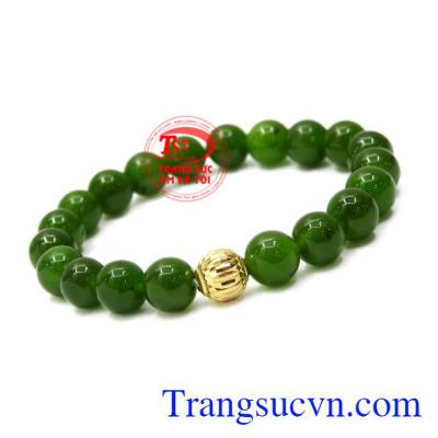 Chuỗi tay Nephrite charm vàng mang lại tài lộc, thịnh vượng cho người đeo.