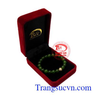 Chuỗi tay Nephrite charm vàng 10k