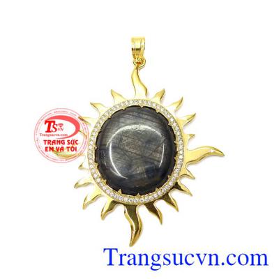 Mặt dây nam Sapphire ánh hào quang