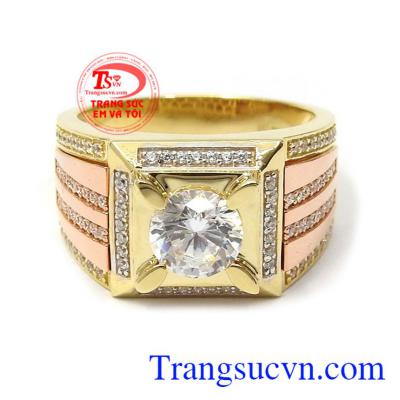 Nhẫn nam vàng tây phong độ dễ dàng kết hợp với nhiều kiểu trang phục và phong cách khác nhau