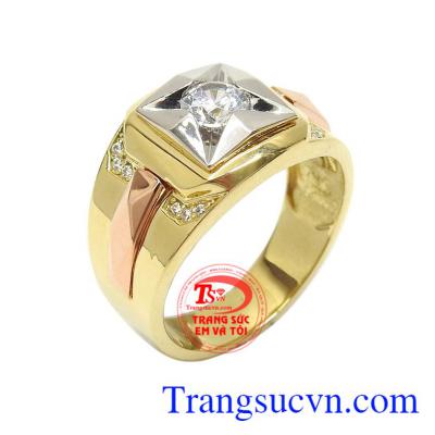 Nhẫn nam vàng tây thời trang 18k nhập khẩu Korea bền đẹp, chất lượng, giá cả hợp lý