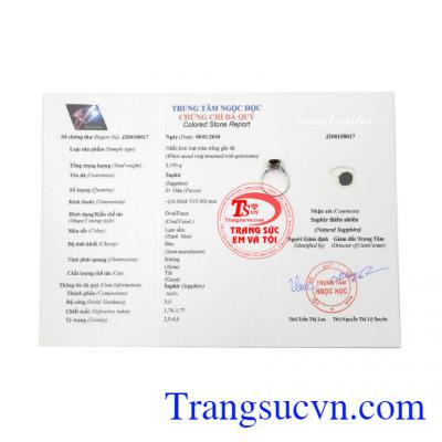 Sản phẩm có giấy kiểm định đá quý
