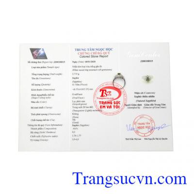 Sản phẩm có giấy kiểm định đá quý