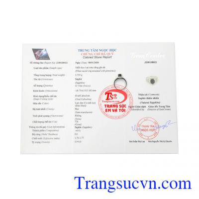 Sản phẩm có giấy kiểm định đá quý