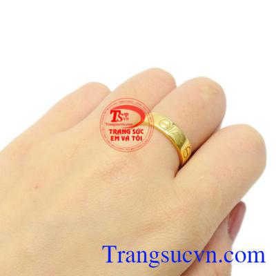 Nhẫn nữ vàng cá tính vàng 18k chất lượng.
