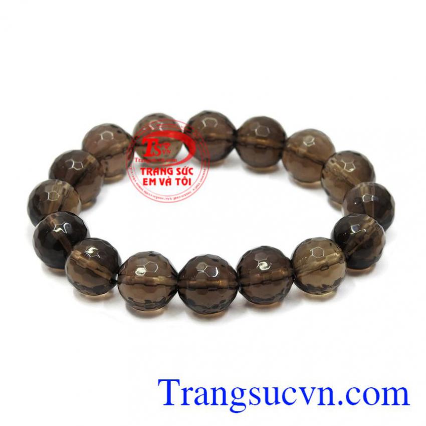 Chuỗi tay thạch anh khói 12 ly bình an