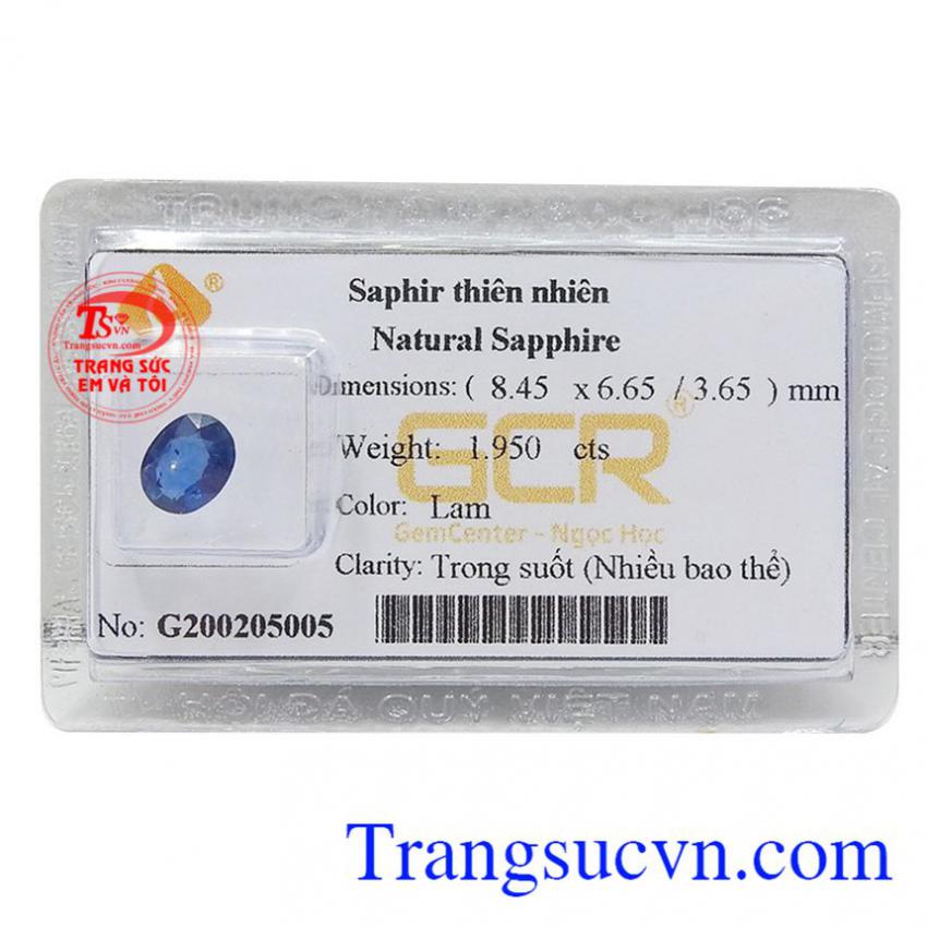 Đá sapphire thiên nhiên may mắn