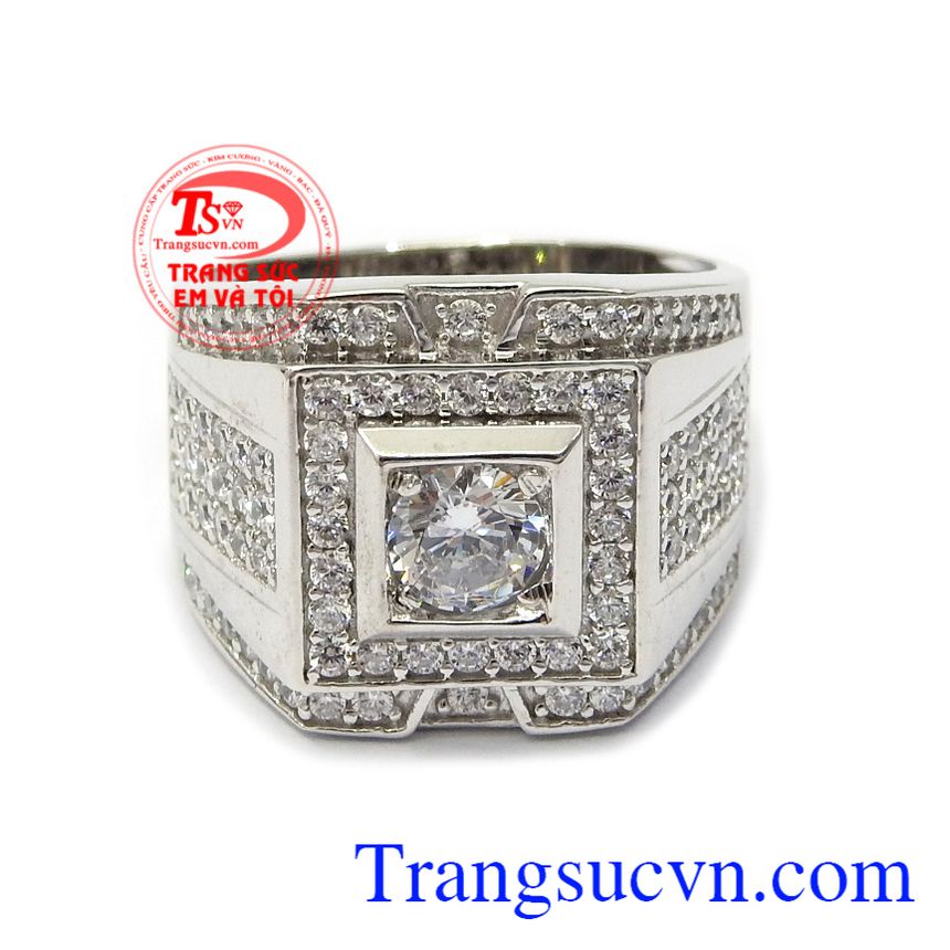 Nhẫn nam vàng trắng rất được ưa chuộng hiện nay, tạo nên phong cách riêng cho người đeo Nhẫn nam vàng trắng thịnh vượng