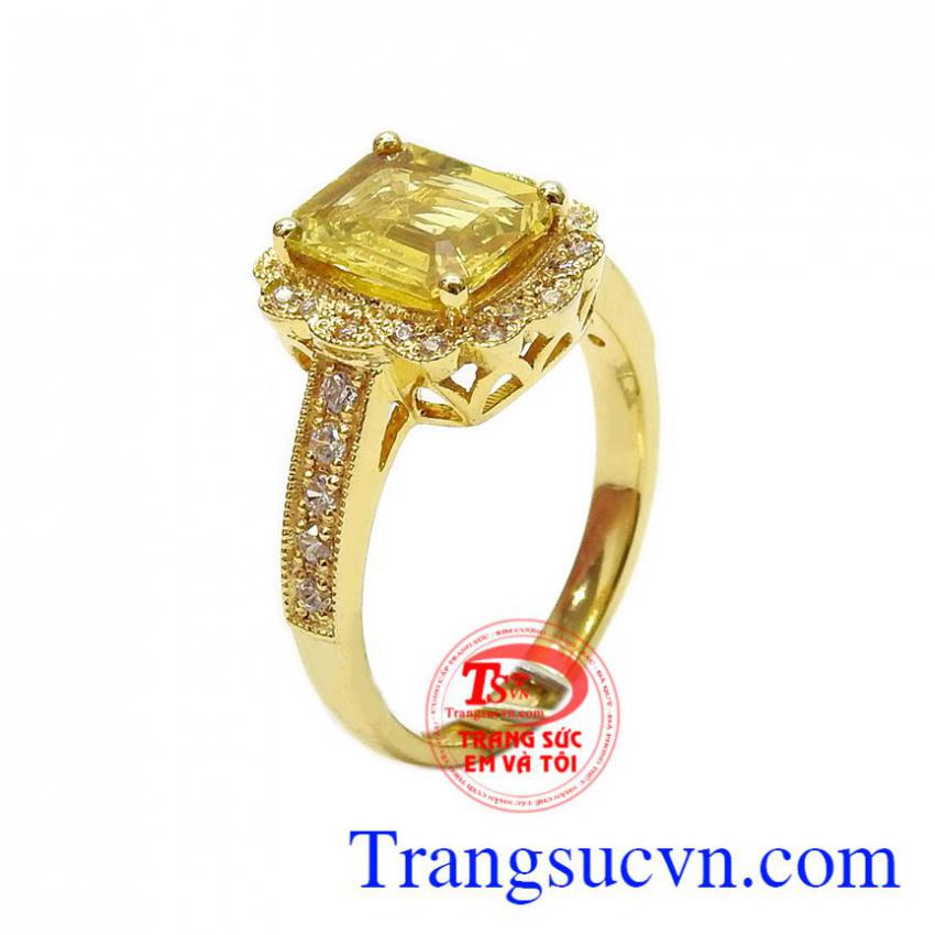Nhẫn nữ vàng Sapphire quý phái