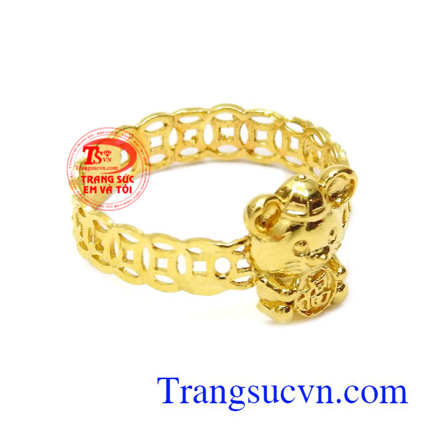 Nhẫn vàng kim tiền tuổi Tý sẽ là món quà ý nghĩa dành tặng cho người thân vào ngày thần tài, lễ tết.