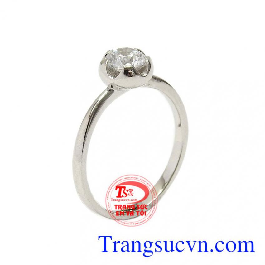 Nhẫn vàng trắng sắc màu tình yêu