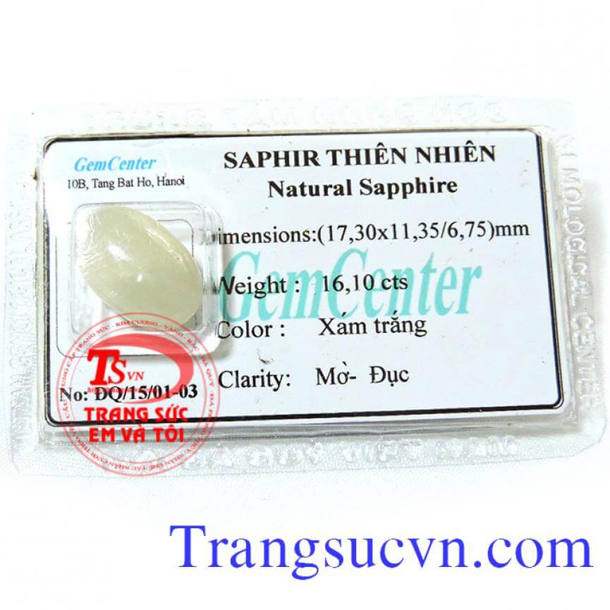 Saphir trắng tự nhiên