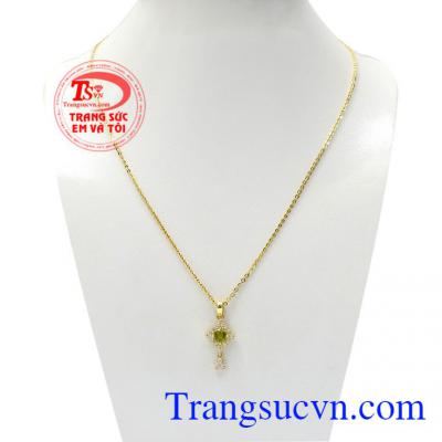 Bộ dây chuyền Peridot điệu đà