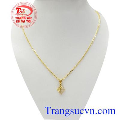 Bộ dây chuyền vàng cá tính 10k với thiết kế tinh tế, thời trang tôn lên sự nữ tính, dịu dàng và phong cách cho phái đẹp