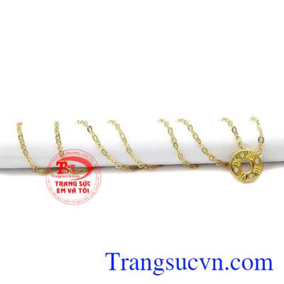 Bộ dây chuyền vàng thanh thoát trang sức Em và Tôi đảm bảo chất lượng, xinh xắn. 