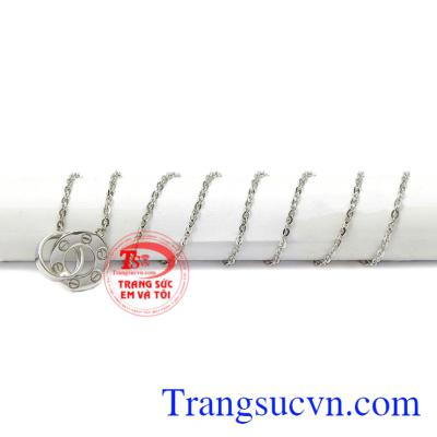 Sản phẩm sẽ là sự lựa chọn đầy tinh tế cho phái đẹp. Bộ dây chuyền vàng trắng định mệnh