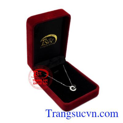 Bộ dây chuyền vàng trắng định mệnh