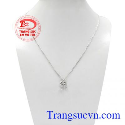 Bộ dây vàng trắng quả chuông chế tác độc đáo, xinh xắn được nhập khẩu từ Hàn Quốc,Bộ dây vàng trắng quả chuông