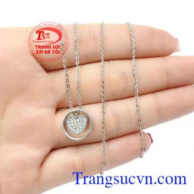 Bộ dây chuyền luôn nằm trong top các sản phẩm được yêu thích nhất,Bộ dây vàng trắng trái tim
