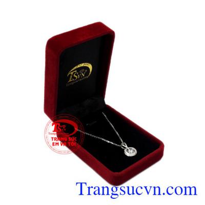 Bộ mặt dây vàng trắng thanh thoát