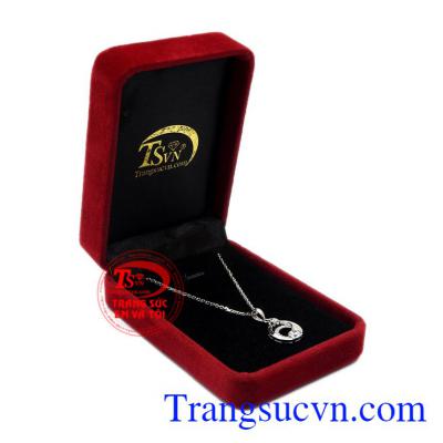 Bộ mặt dây vàng trắng vĩnh cửu vàng 10k