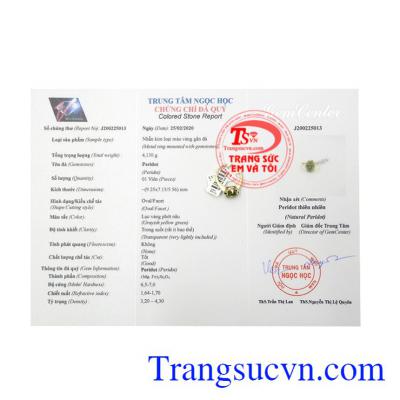 Chiếc nhẫn nữ Peridot hộ mệnh