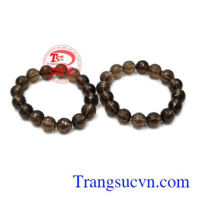 Chuỗi tay thạch anh khói 12 ly bình an