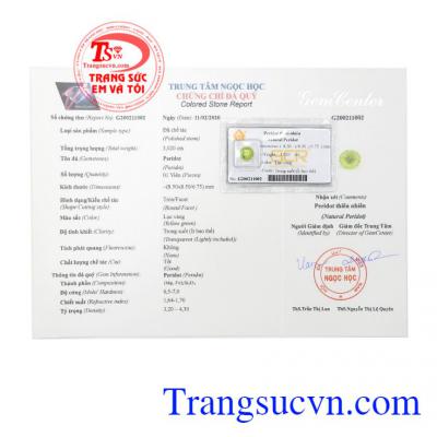 Về phong thủy, màu xanh là bản mệnh của người mệnh Mộc và là màu tương sinh với mệnh Hỏa, vì thế 2 mệnhnày sở hữu đá Peridot sẽ rất tốt,Đá Peridot ép vỉ cao cấp