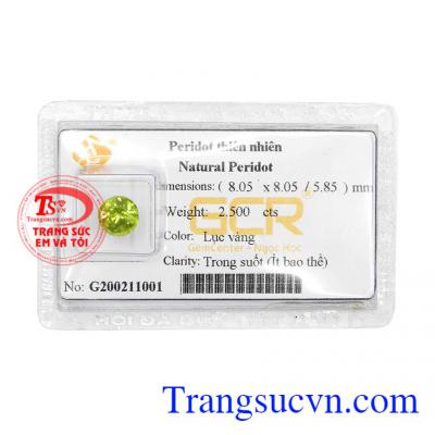 Đá Peridot ép vỉ chất lượng là loại đá được nhiều người ưa thích hiện nay vì có ý nghĩa về phong thủy và mang vẻ đẹp sang trọng khi chế tác thành trang sức,Đá Peridot ép vỉ chất lượng
