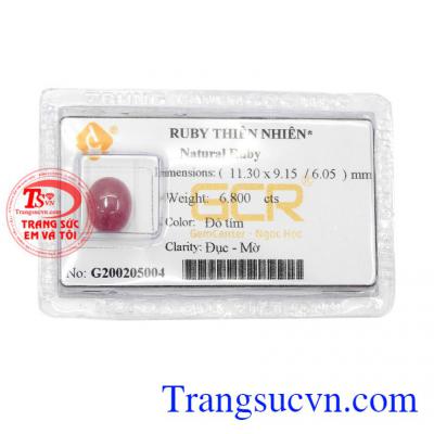 Đá Ruby ép vỉ tài lộc