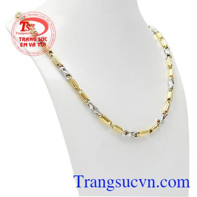 Dây chuyền nam nhập khẩu phong cách được chế tác từ vàng tây 18k. 