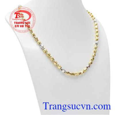 Dây chuyền nam thiết kế được nhập khẩu từ Italy với chế tác vàng 18k. 