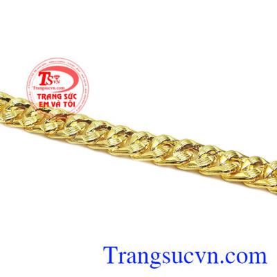 Sản phẩm chế tác từ vàng tây 10k, bảo hành uy tín, giao hàng trên toàn quốc. Lắc tay nam thời trang mới