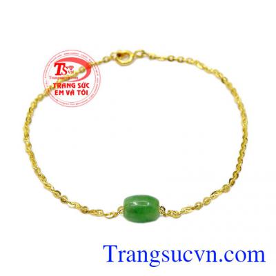 Lắc tay nữ vàng Jadeite nhỏ nhắn