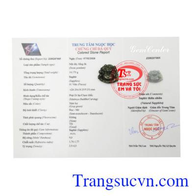 Mặt Di Lặc Sapphire thịnh vượng