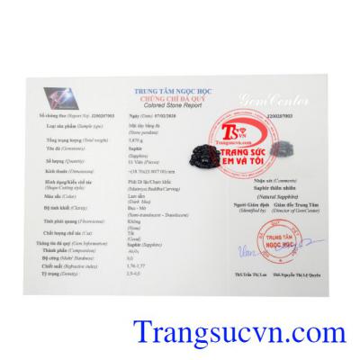 Mặt phật Di Lặc Sapphire lộc phát