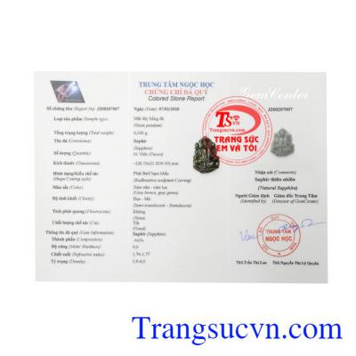 Mặt phật Quan Âm Sapphire an nhiên