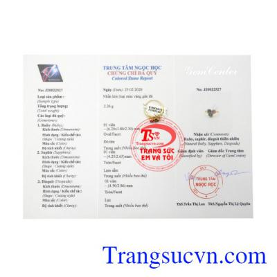 Nhẫn nữ gắn đá quý tự nhiên