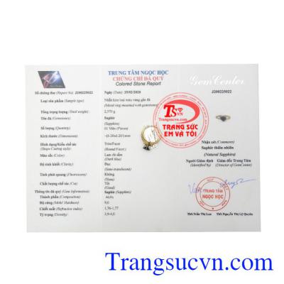 Nhẫn nữ Sapphire thịnh vượng 10k