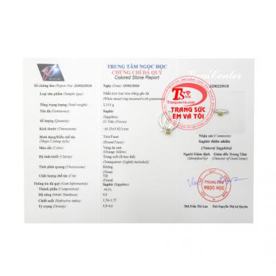 Nhẫn nữ sapphire vàng may mắn